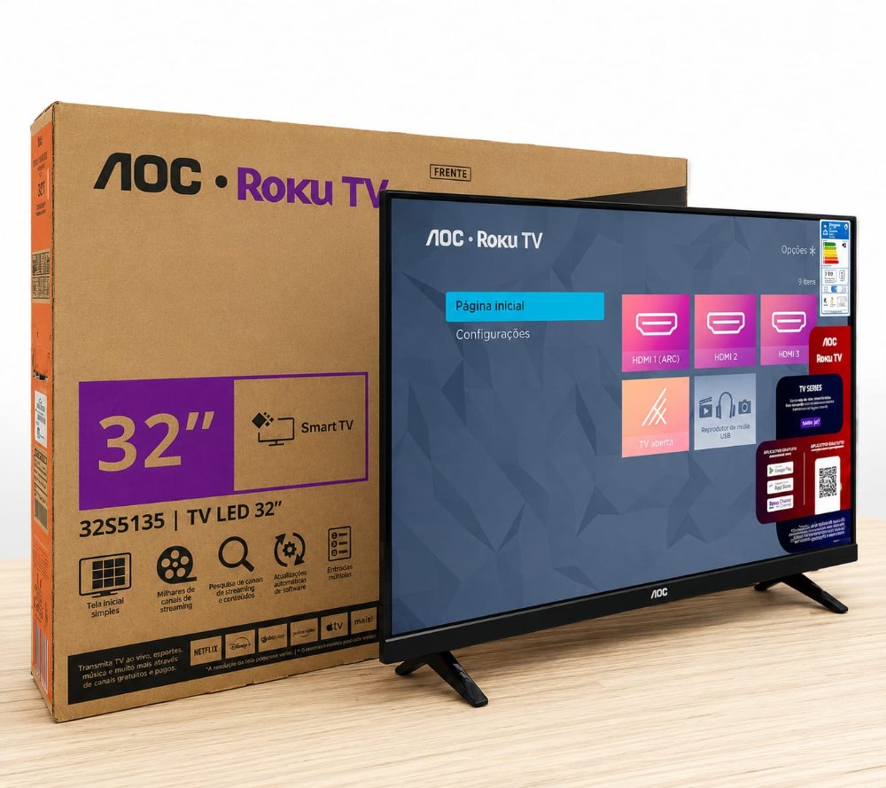 SMART 32" AOC ROKU TV 32S5135/77G