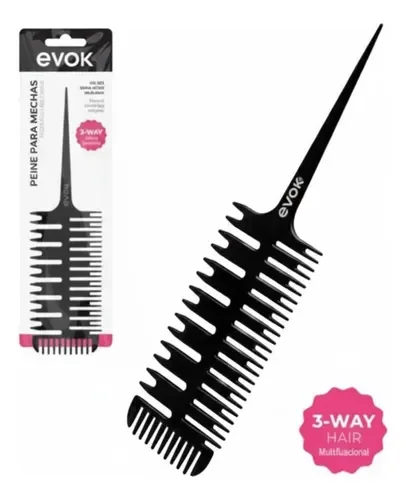 Peine Profesional Para Mechas 3-way Evok