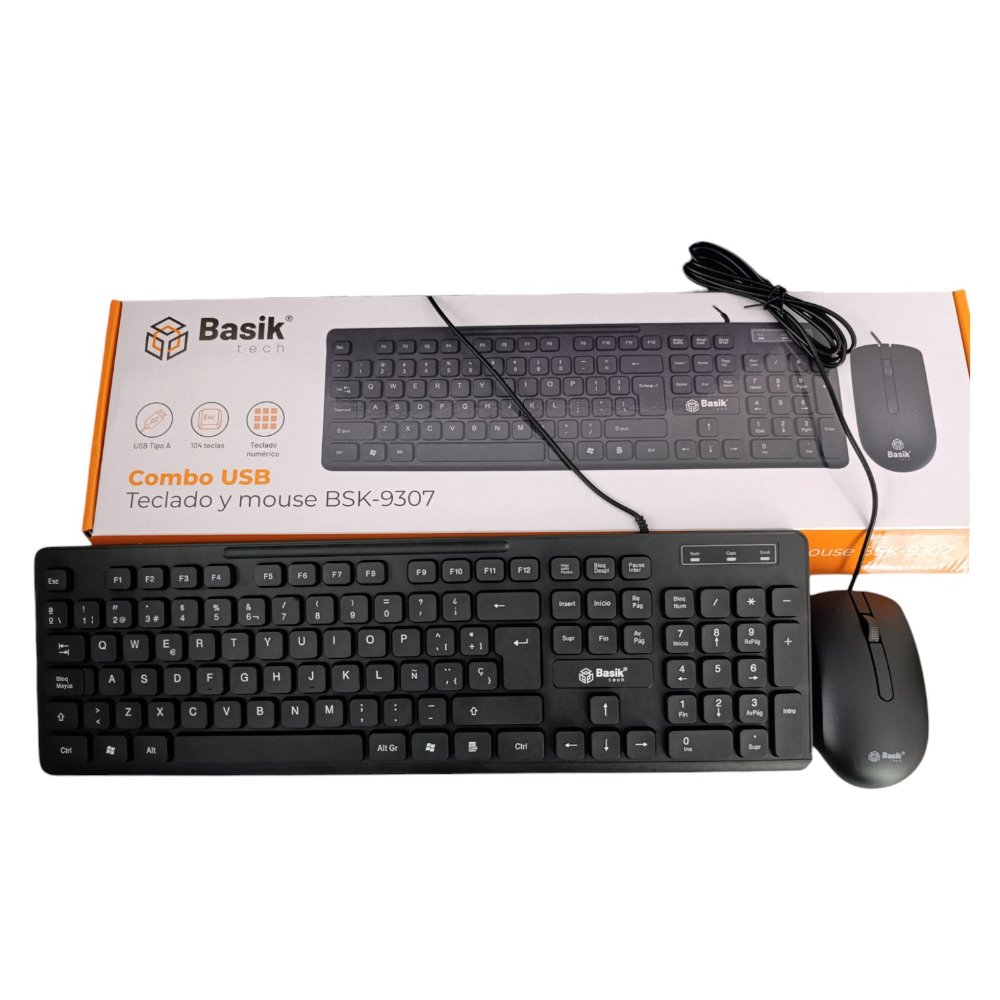 COMBO USB TECLADO Y MOUSE BSK-9307