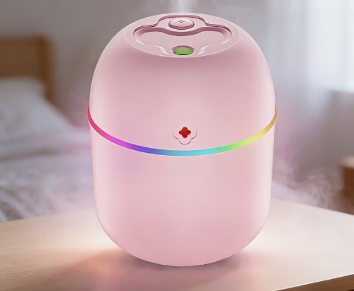 HUMIDIFICADOR MODELO X5 RGB LED ROSADO 220 ML