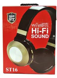 Audifonos Diadema Bluetooth Metalico St-16
