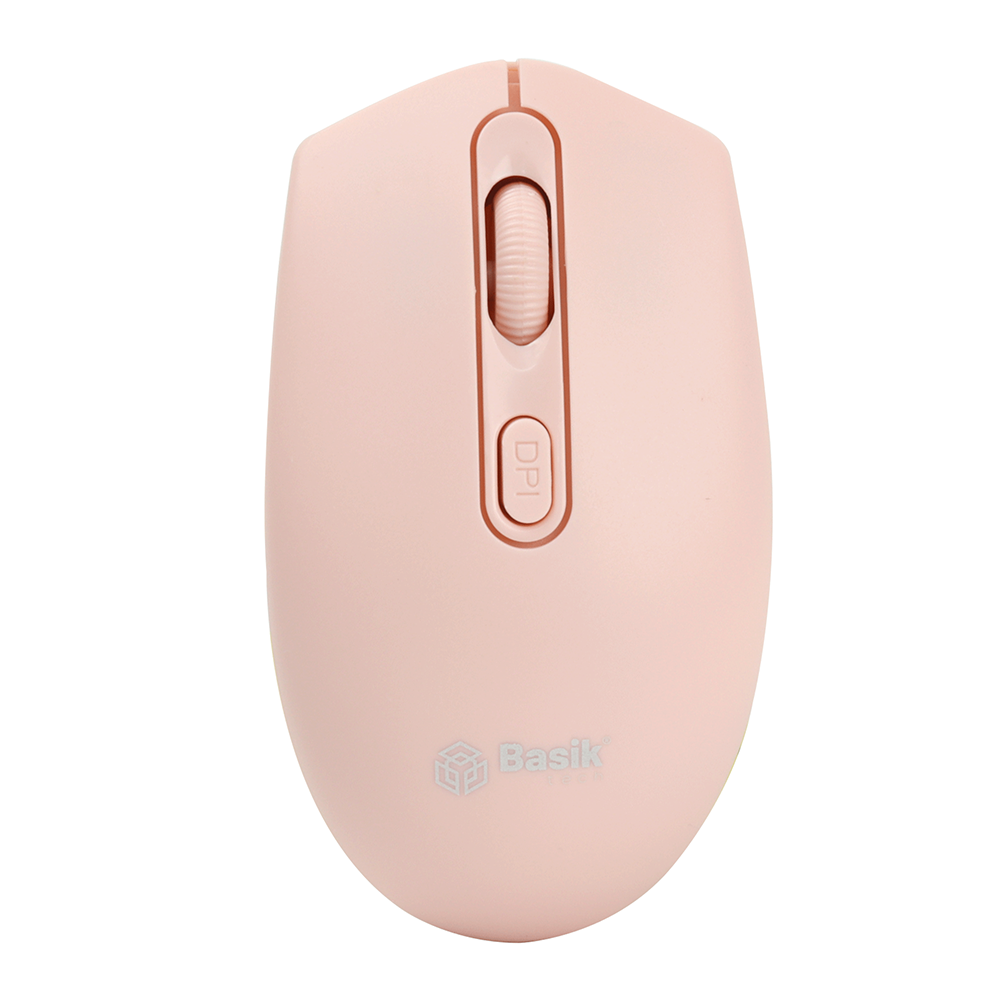 MOUSE INALÁMBRICO BASIK TECH ROSADO