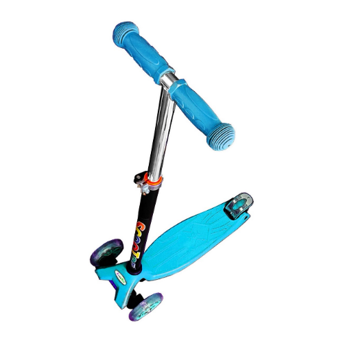 Scooter Patineta 3 Ruedas Unicolor Monopatin Llanta De Luces Azul 0.0 star rating
