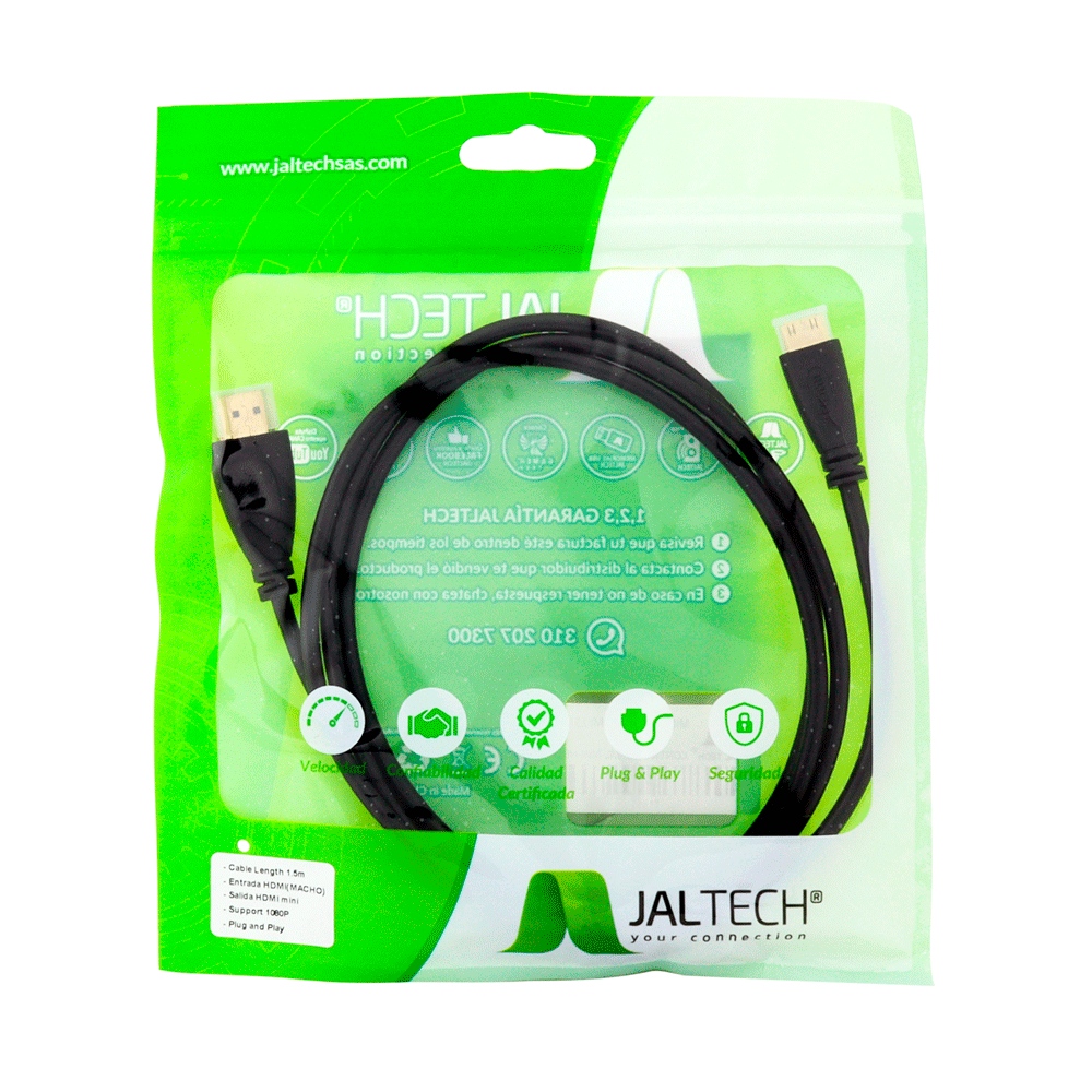 CABLE MIKI HDMI A HDMI 1.5 MTS JALMIN