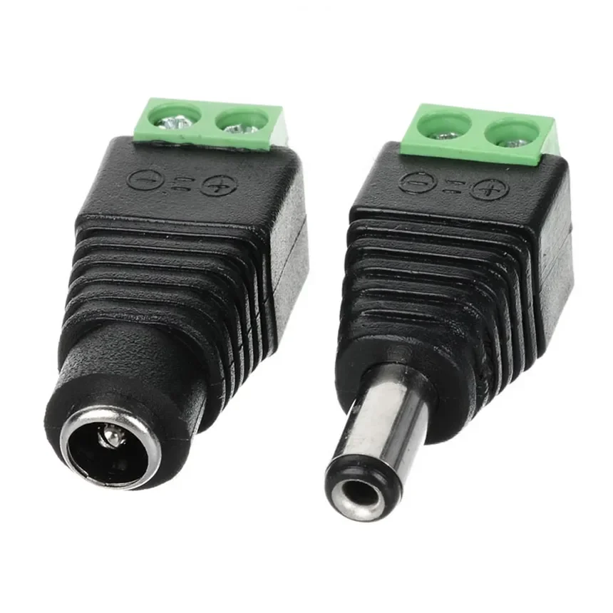 Par Conectores DC Verdes para Cámara