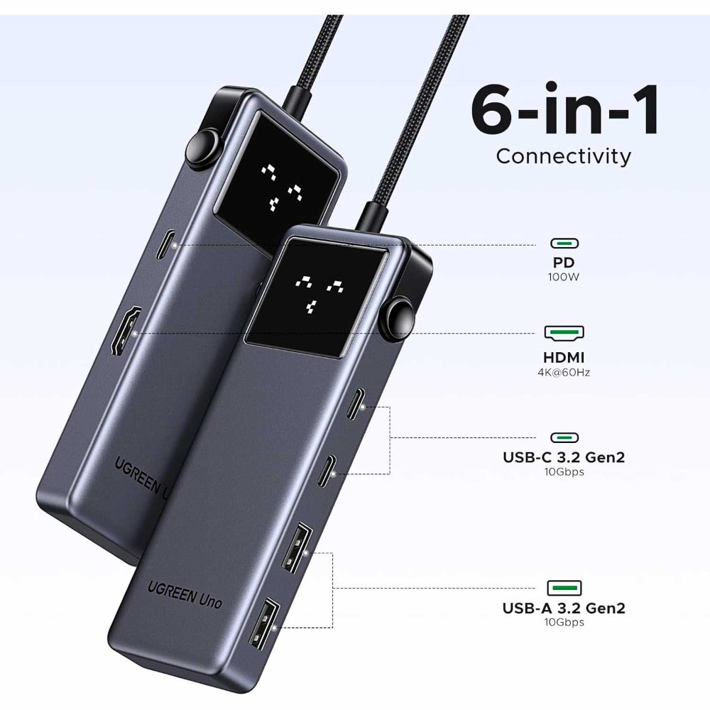 HUB USB-C 6 EN 1 UGREEN CM888