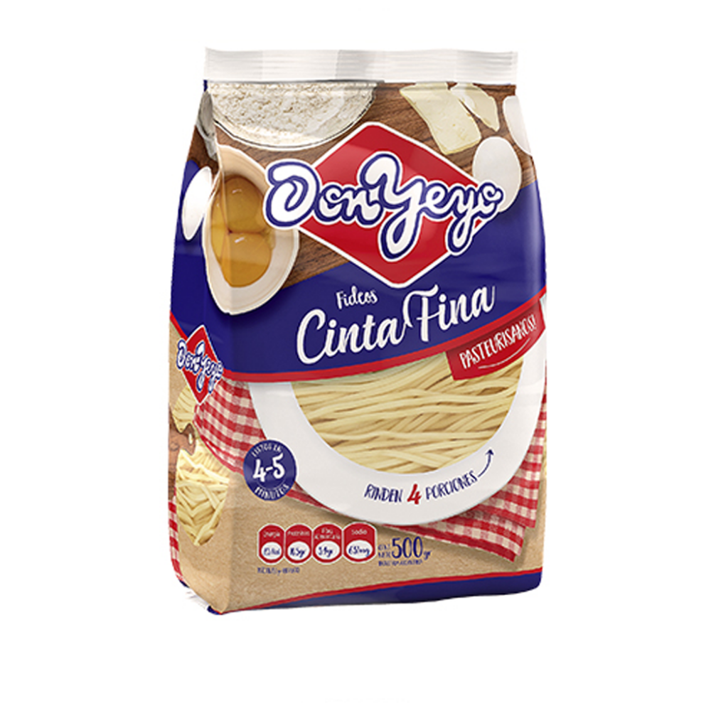 FIDEOS CINTA FINA DON YEYO