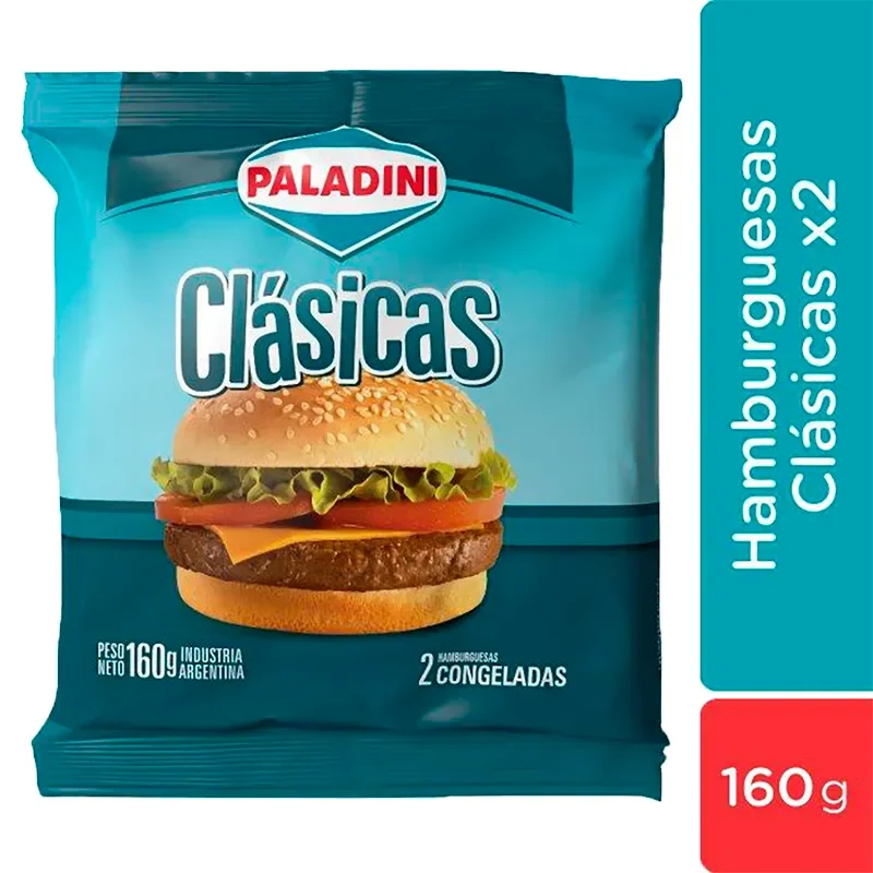 HAMBURGUESA PALADINI CLASICA 160GR