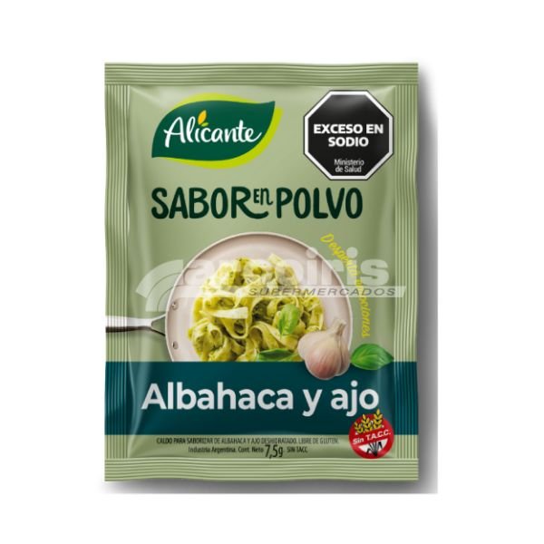 caldo saborizar albahaca y ajo alicante