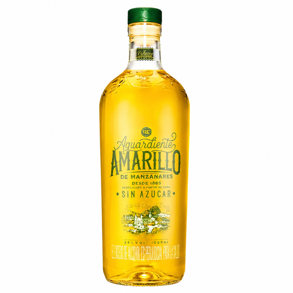 Litro Amarillo manzanares 1000ml vidrio