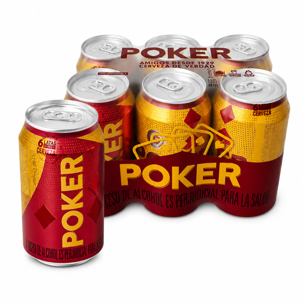Cerveza poker x6