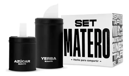 Set de Lata Linea Matero BL NEGR