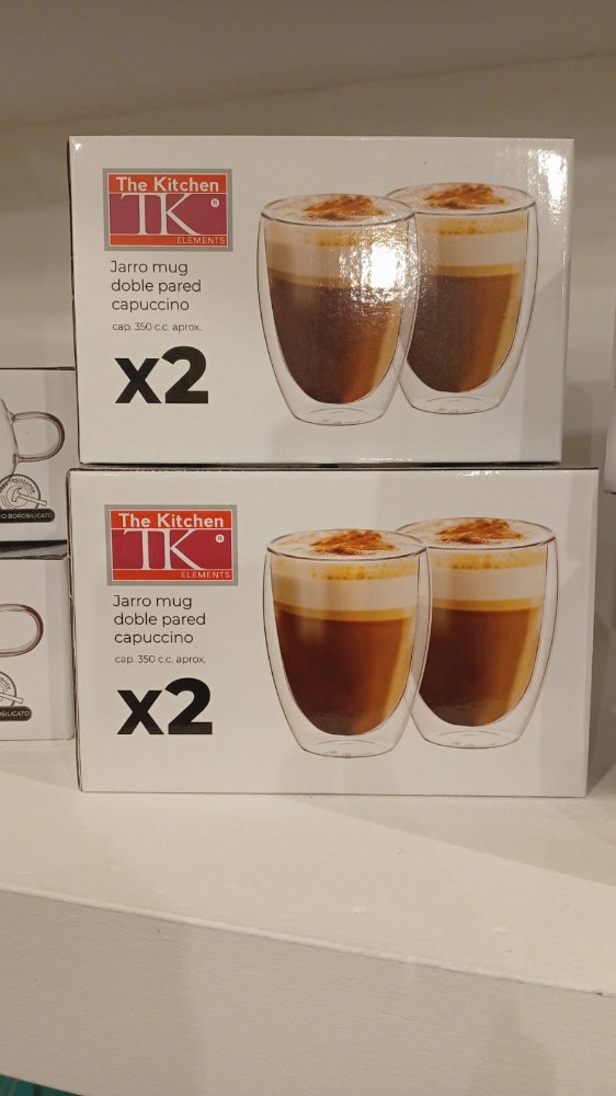 Set x2 jarros capuccino 350 cc