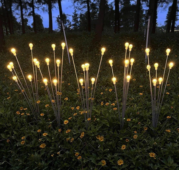 Luz Solar Led 2 Ramos x 8 Bombillas