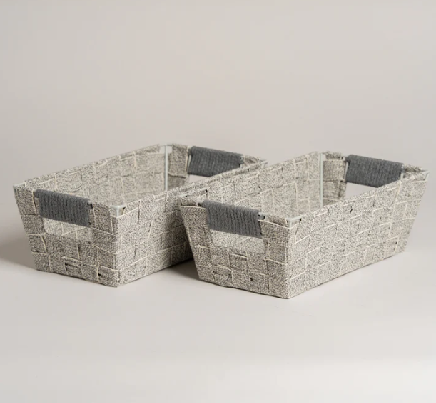 Cesto Gris rectagular 30x17x11cm