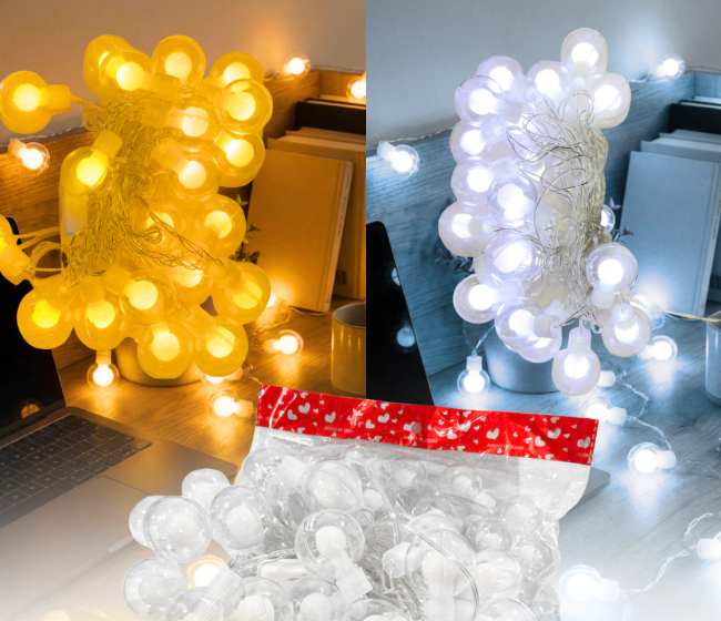 Guirnalda 20 Luces Led Esferas 3mts