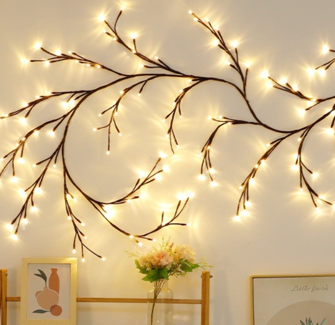 Luz Alambre Forma Rama Árbol