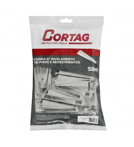 Cunha Cortag Slim para Nivelamento de Pisos e Revestimentos Pct/100 Unid.