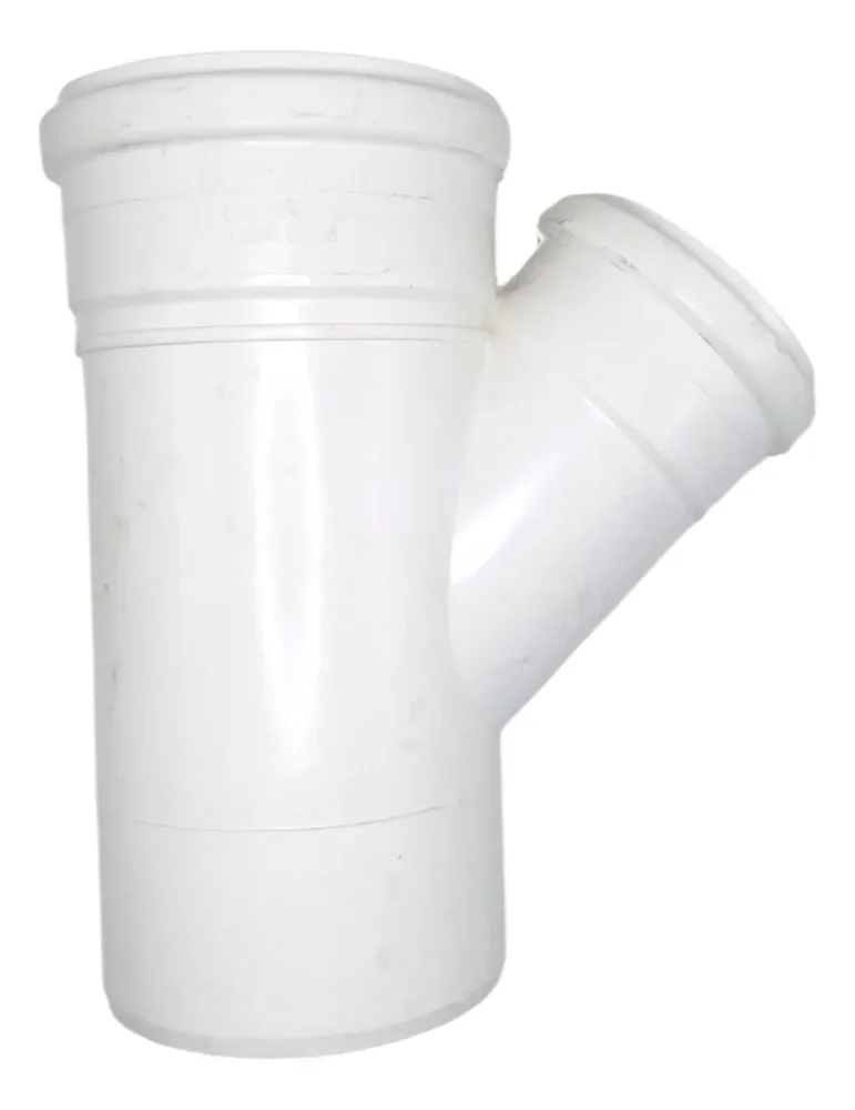 Junção Simples Esgoto Pvc Tubo Branco 100 X 75 Mm Cardinali