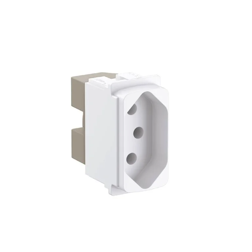 Módulo Tomada 2P+T 10A 680160 Zeffia Branco Pial