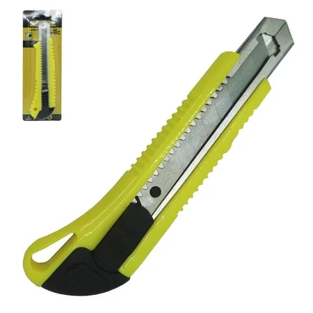 ESTILETE LAMINA LARGA 18MM DE PLASTICO COM TRILHO DE ACO CARBONO PRO 16,3CM