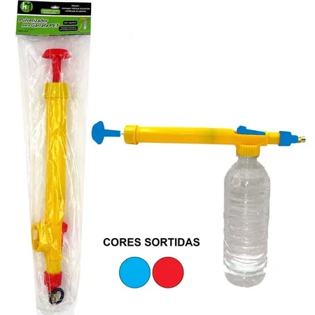 BOMBA DE PRESSAO PULVERIZADOR PARA GARRAFA PET DE PLASTICO 29CM NA SOLAPA