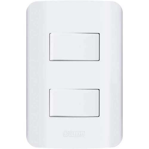 Interruptor Romazi Canoa 4x2 2 seções Simples 10A 250V Branco