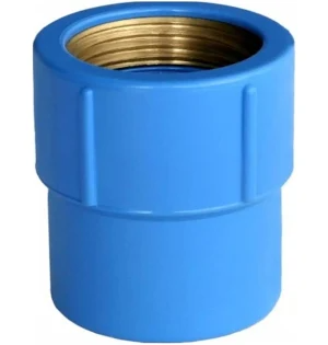 Luva com Bucha PVC Azul Roscável e Soldável 3/4x1/2" 25x20mm Plastilit