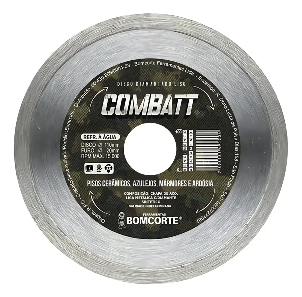 Disco De Corte Diamantado Liso Bomcorte