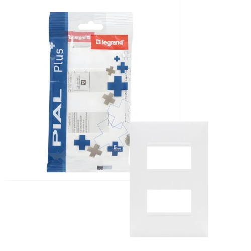 Placa 4X2 Para 2 Módulos Separados Branco Pial Plus+