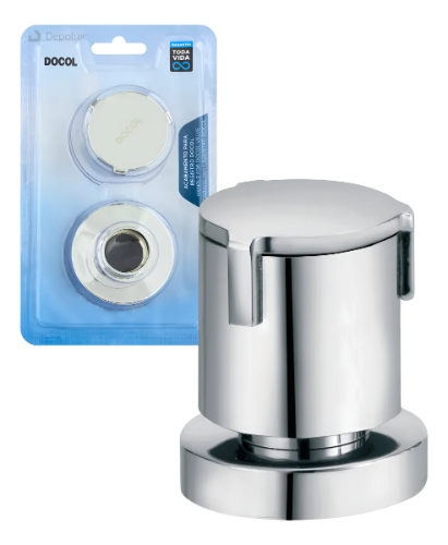Acabamento Registro Docol Base Riva Docol 1/2 , 3/4 E 1'' Brilhante