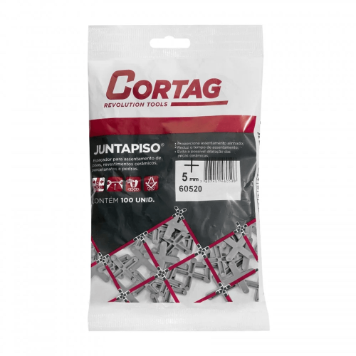 Espaçador Juntapiso 5 mm / Pacote com 100 peças - 60520 - Cortag