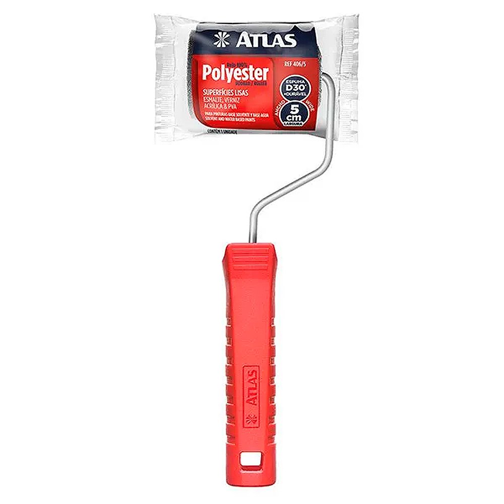 rolo espuma 05cm cinza com cabo - Atlas - 15900