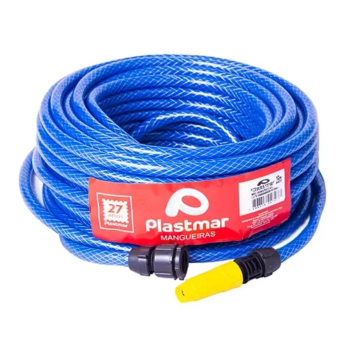 MANGUEIRA PVC TRANCADA AZUL JARDIM 1/2 X 15M 3663 PLASTMAR