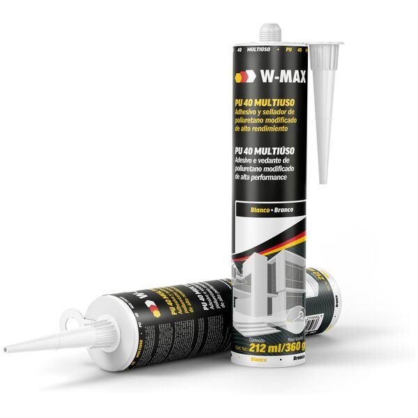 Selante Pu 40 Multiuso W-max Wurth 360g/212ml Preto
