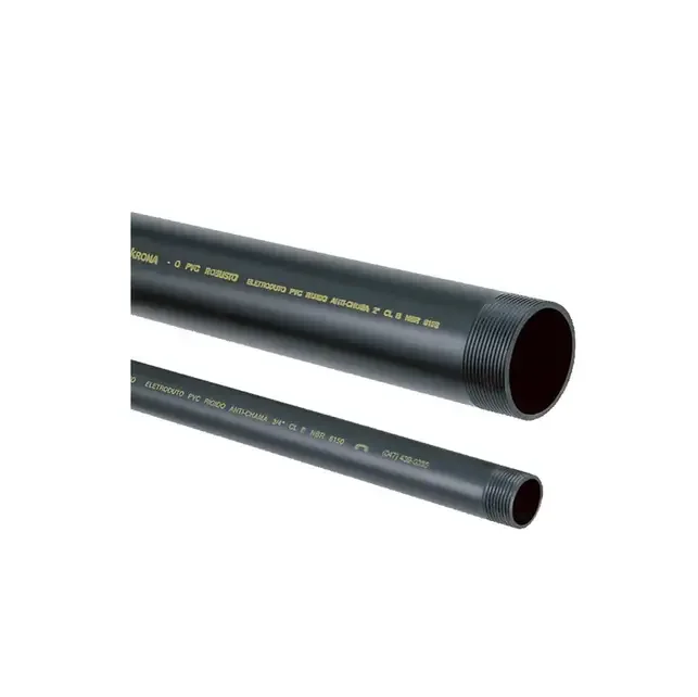 Eletroduto PVC Preto Antichamas Com Rosca de 3/4" 3 Metros Krona
