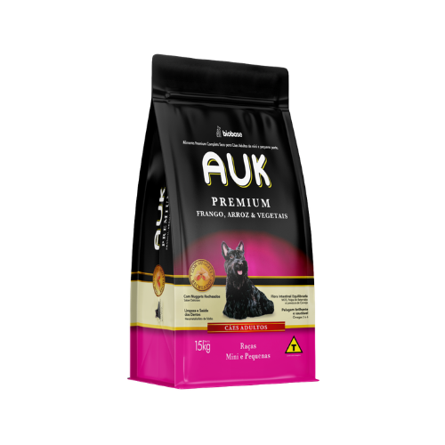 AUK - Adultos - Raças Pequenas - Frango, Arroz e Vegetais