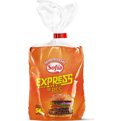 HAMBURGUESA EXPRESS DE RES 20U EN TUBO SOFIA