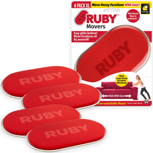 Con los Deslizadores de Muebles Ruby