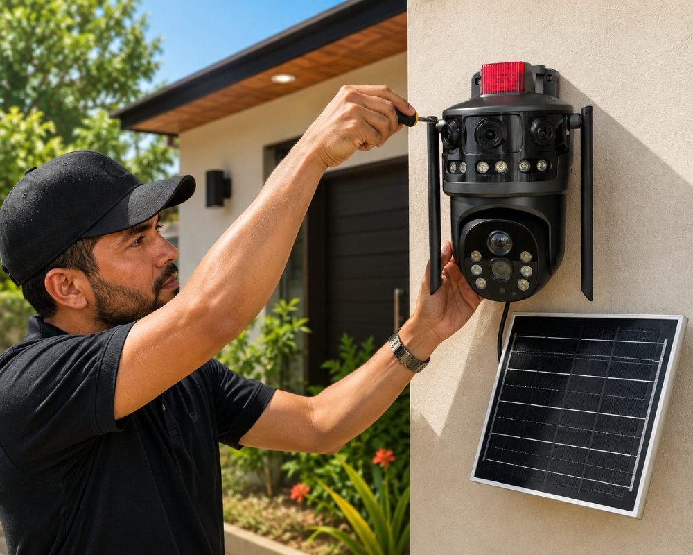 CÁMARA DE SEGURIDAD SOLAR PTZ  NM51  Modelo: JE-189