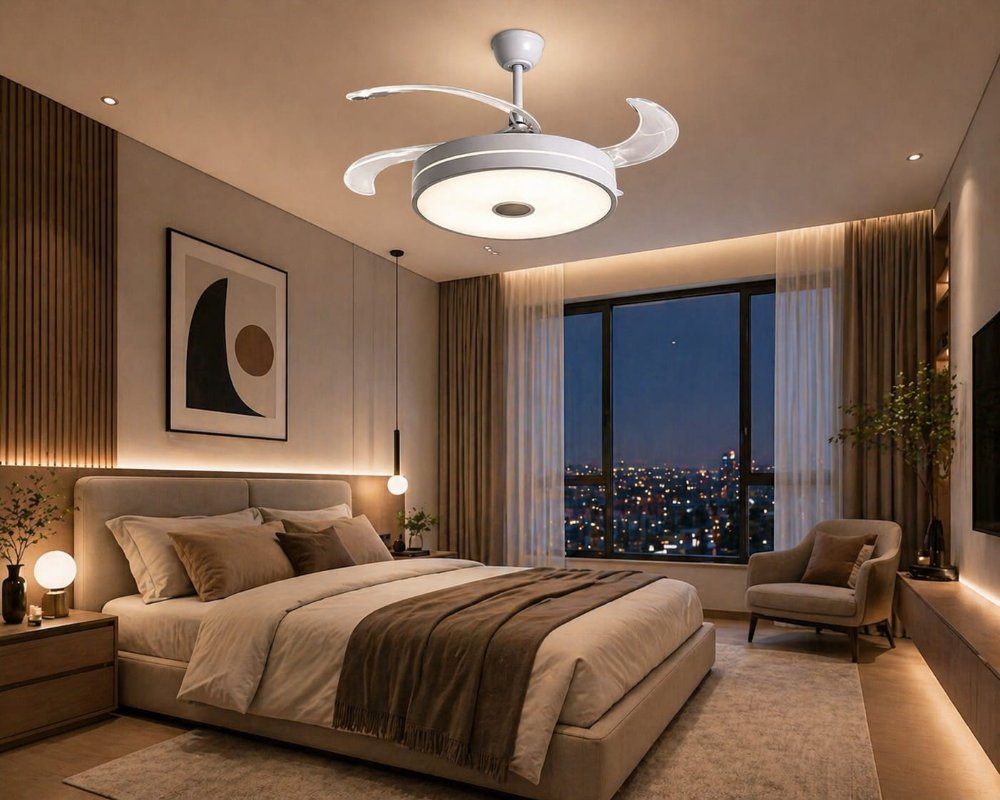 LÁMPARA ABANICO DE TECHO DECORATIVA LUXURY IP-GFL42