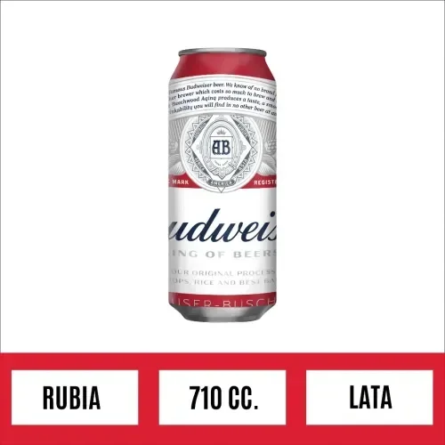 BUDWEISER CERVEZA LATON 710ml