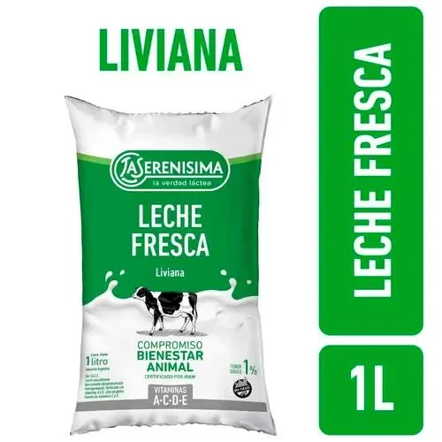 LA SERENISIMA LECHE DESCREMADA 1%