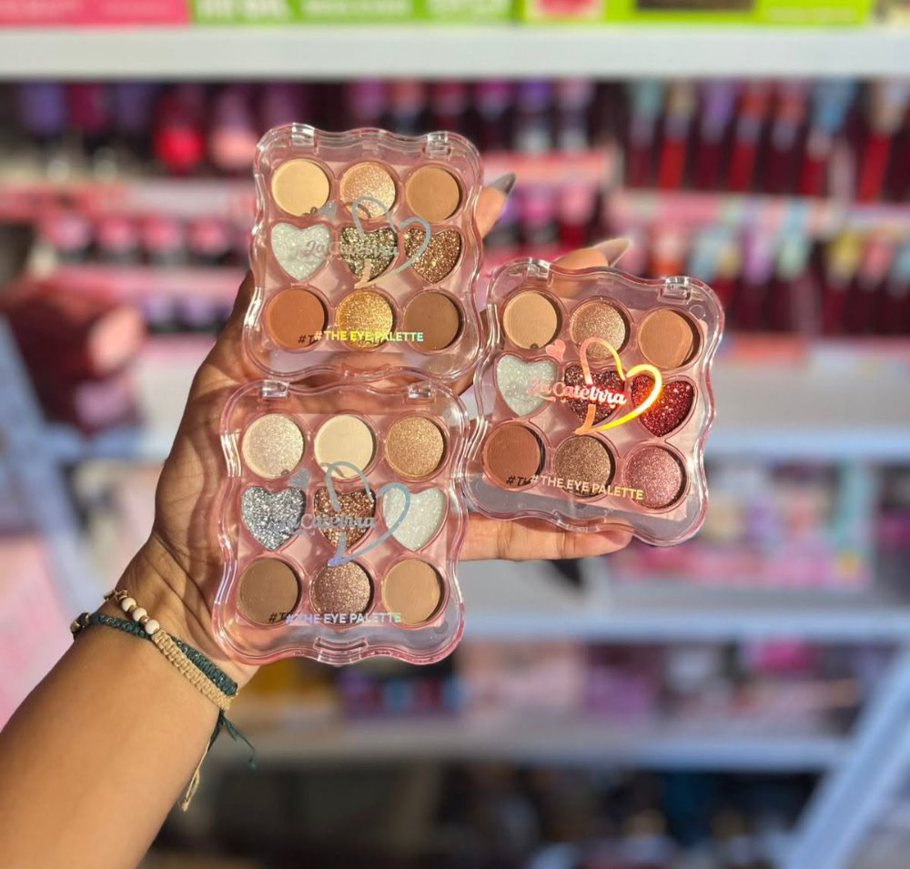 paleta de la caltera x6 tonos Gliter, satinado y tono mide