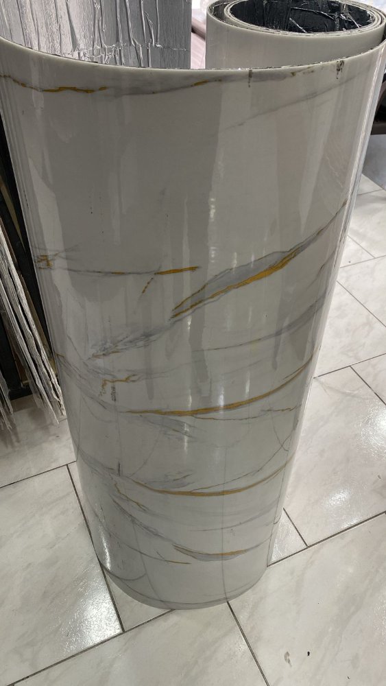 ROLLO ADHESIVO BLANCO Y DORADO VETEADO