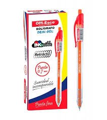 OFFI-ESCO BOLIGRAFO ROJO 0.7 MM PUNTA