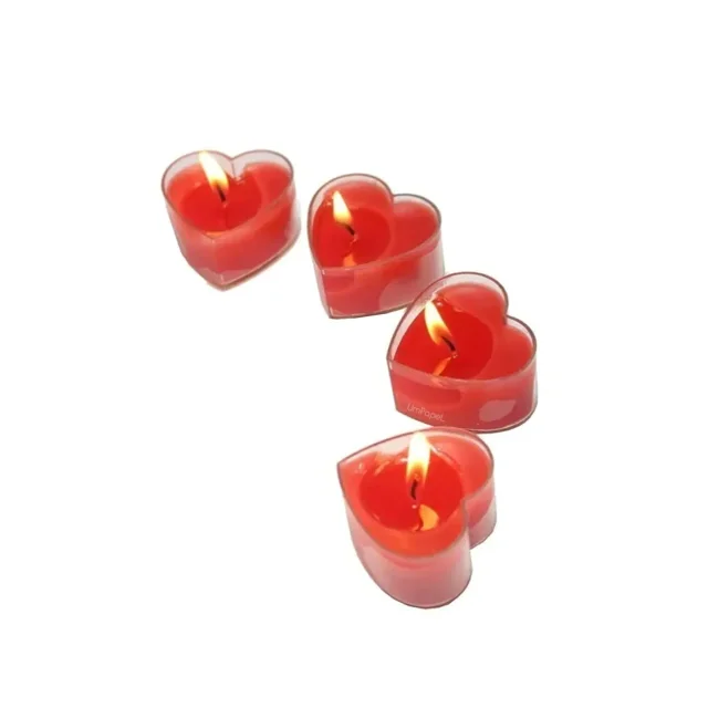 VELAS DE CORAZON ROJAS