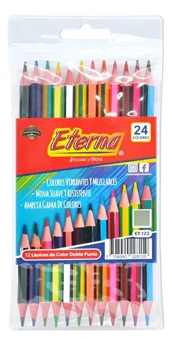 COLORES ETERNA X 24 DOBLE PUNTA