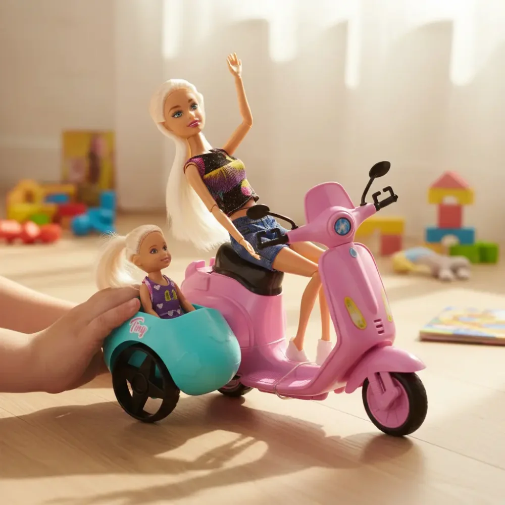 TINY Y LUCY EN SU MOTO