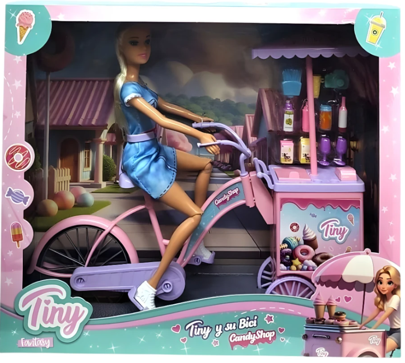 MUÑECA TINY BICICLETA